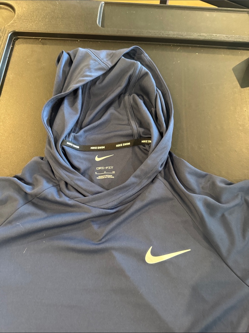 Nike Men's Navy Dri-FIT Hooded Performance Top